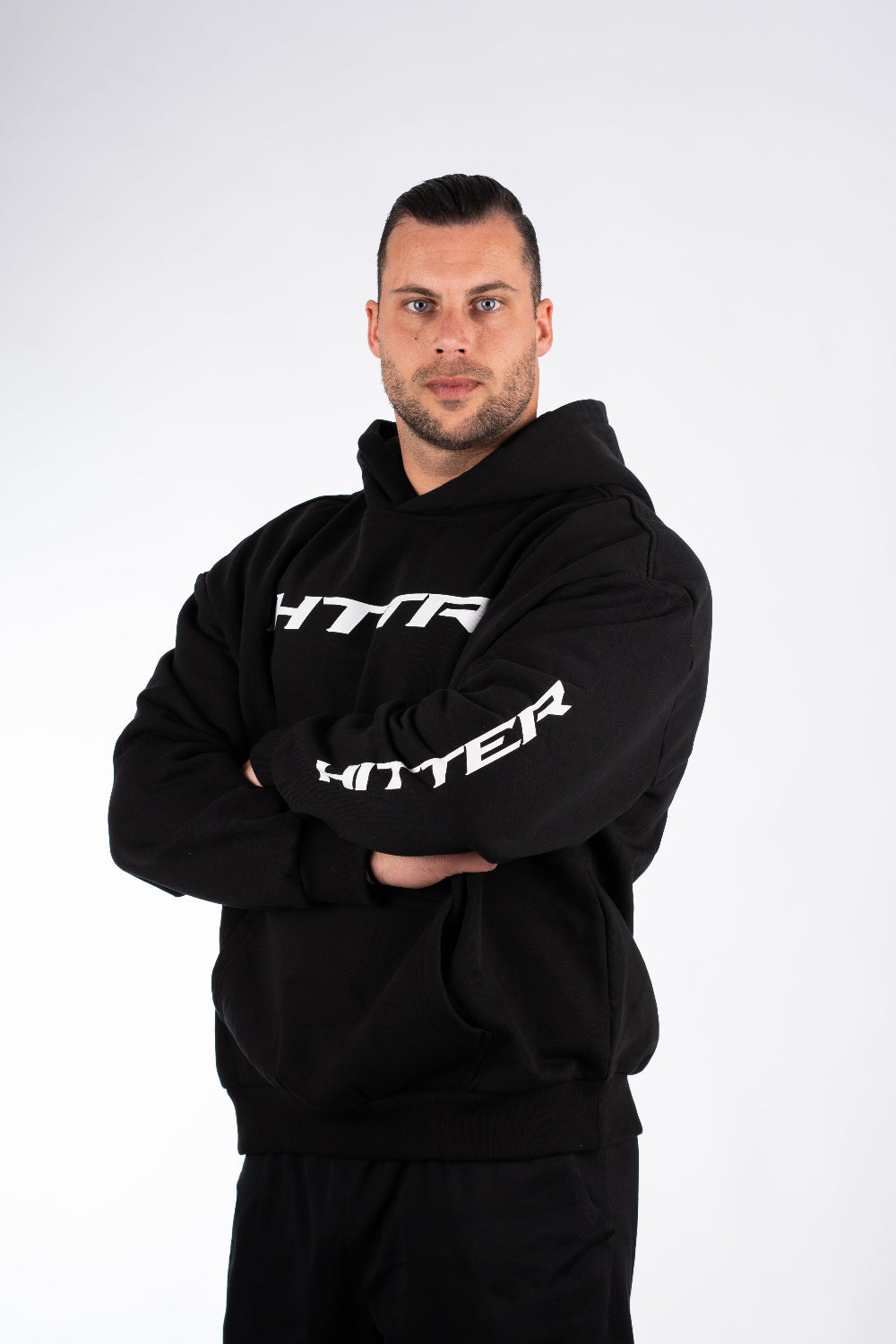 Black gym hoodie oversized