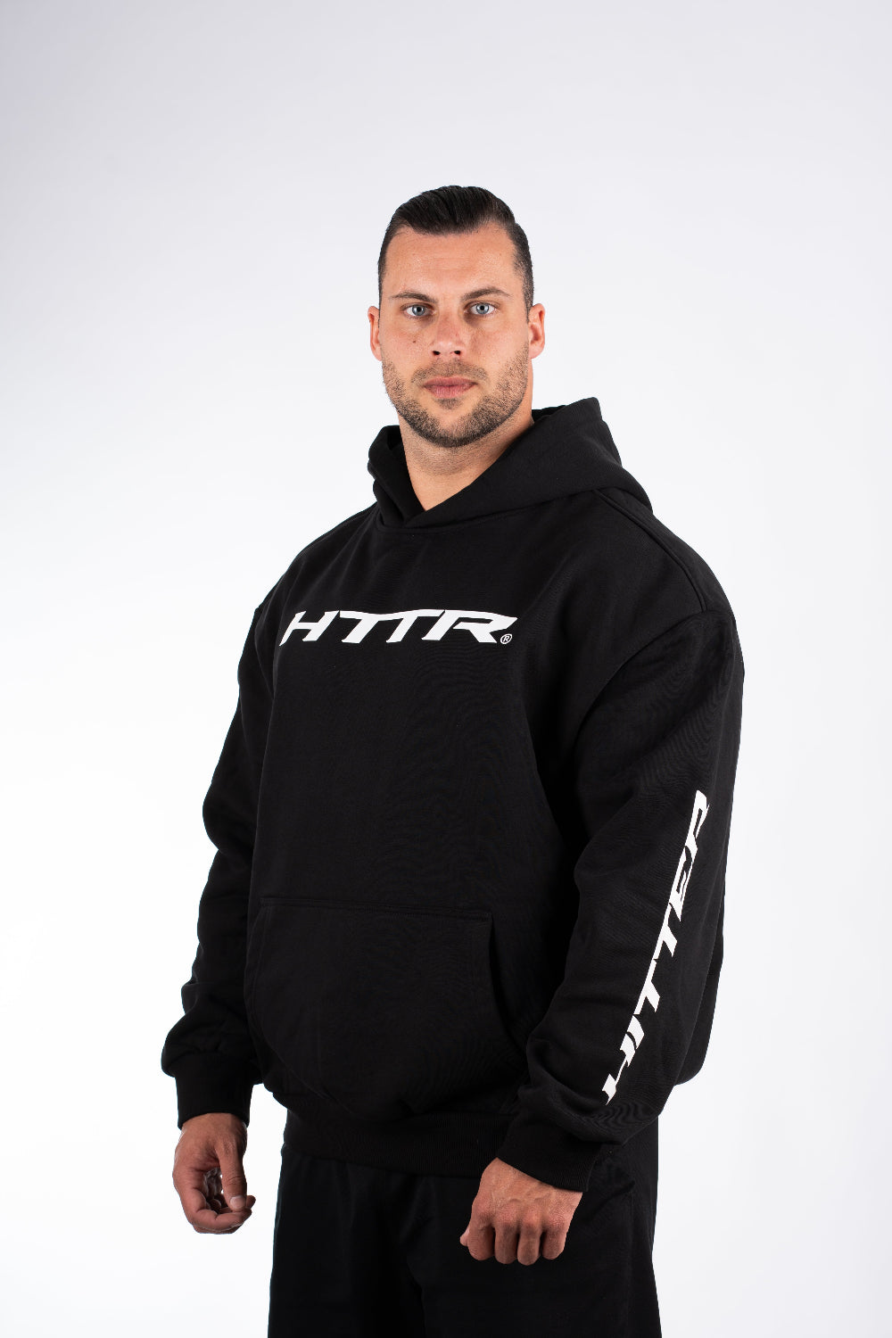 Black gym hoodie oversized
